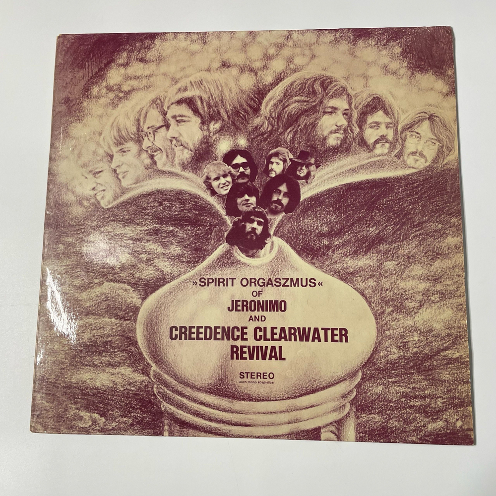 Винтажная виниловая пластинка LP Creedence Clearwater Revival и Jeronimo Spirit Orgaszmus (Германия, 1970) розовый винил