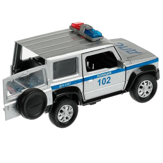 Машина металл SUZUKI JIMNY ПОЛИЦИЯ 11,5 см, двер, баг, инер, сер, кор. Технопарк