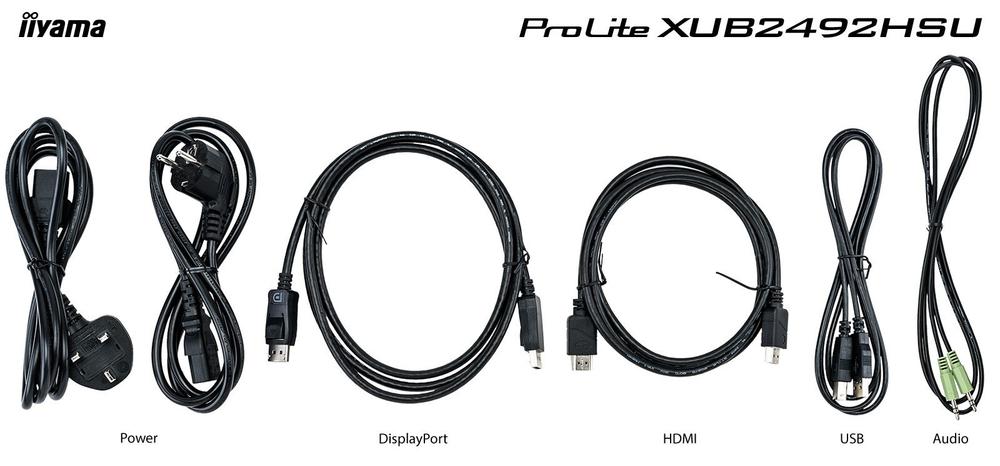 Монитор Iiyama 24;; ProLite XUB2492HSU-W1 1920x1080 IPS WLED 75Гц 5ms VGA HDMI DisplayPort