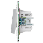 SKANDY Выключатель 2-клавишный перекрестный 10А SK-V06S серебряный IEK