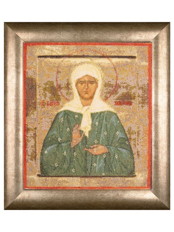 Набор для вышивания нитками Thea Gouverneur Блаженная Матрона Московская, канва аида 18 ct