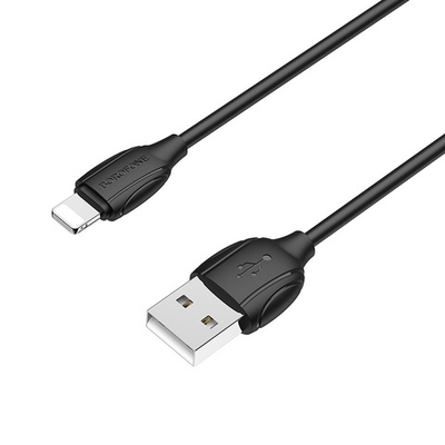 Кабель Borofone BX19 USB-Lightning 2.4А 1м PVC Black