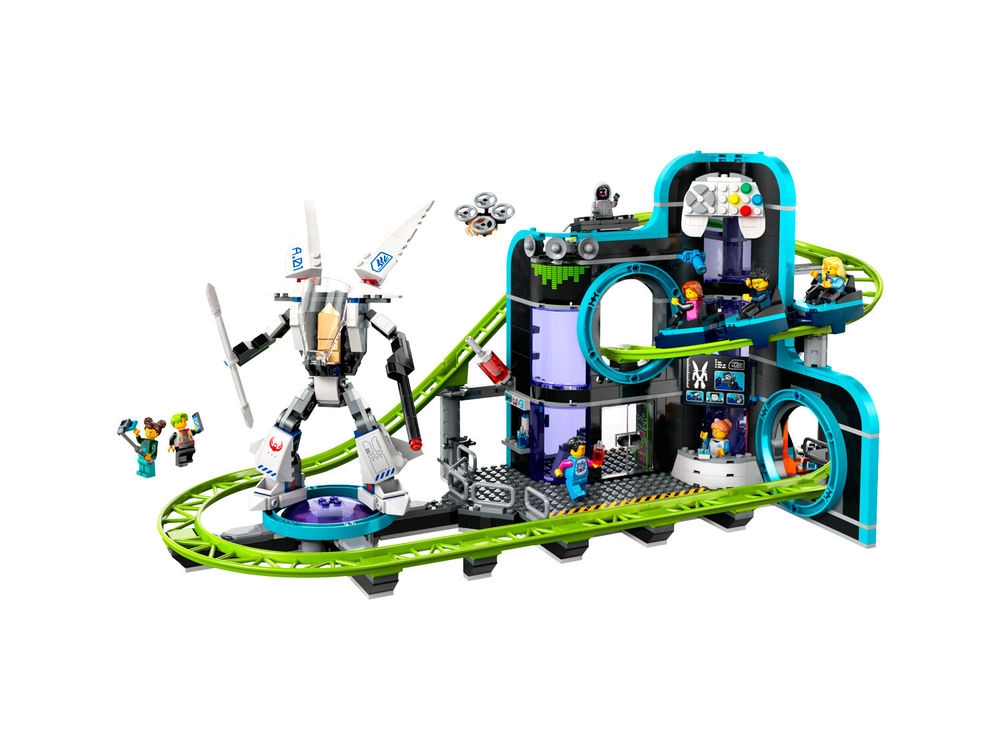Конструктор Лего Сити Парк аттракционов: Мир роботов | LEGO City Robot World Amusement Park 60421, 986 деталей (8+)