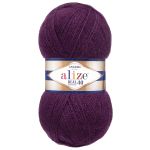 Пряжа Alize (Ализе) Angora Real 40 / уп.5 мот. по 100 г, 430м, 111 сливовый A