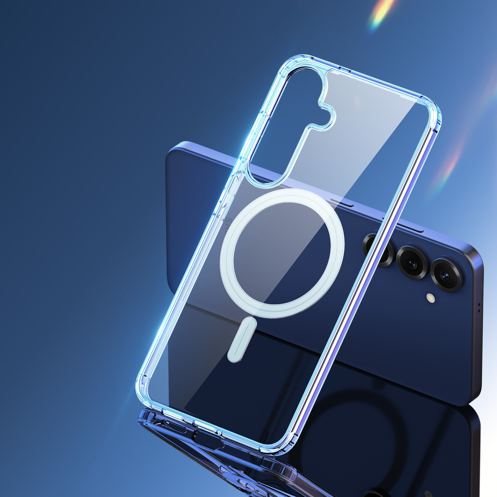Усиленный прозрачный чехол с поддержкой MagSafe от Dux Ducis для Samsung Galaxy S25, серия Clin Mag Series Case