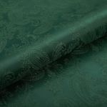 Ткань подкладочная (таффета) с рисунком 96 г/м², 100х145 см, 140 зеленый (растительный орнамент), Gamma JTR