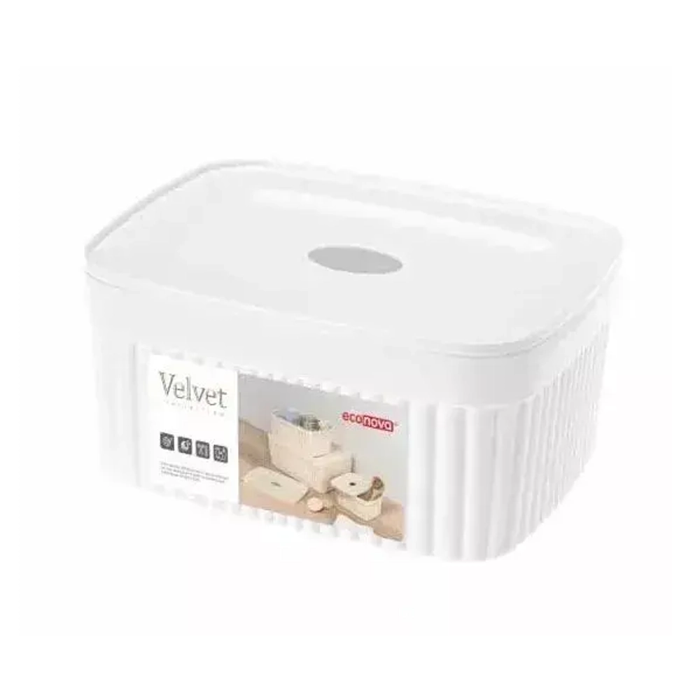 Коробка с крышкой velvet, 230х90 мм, 2,5л (белый)