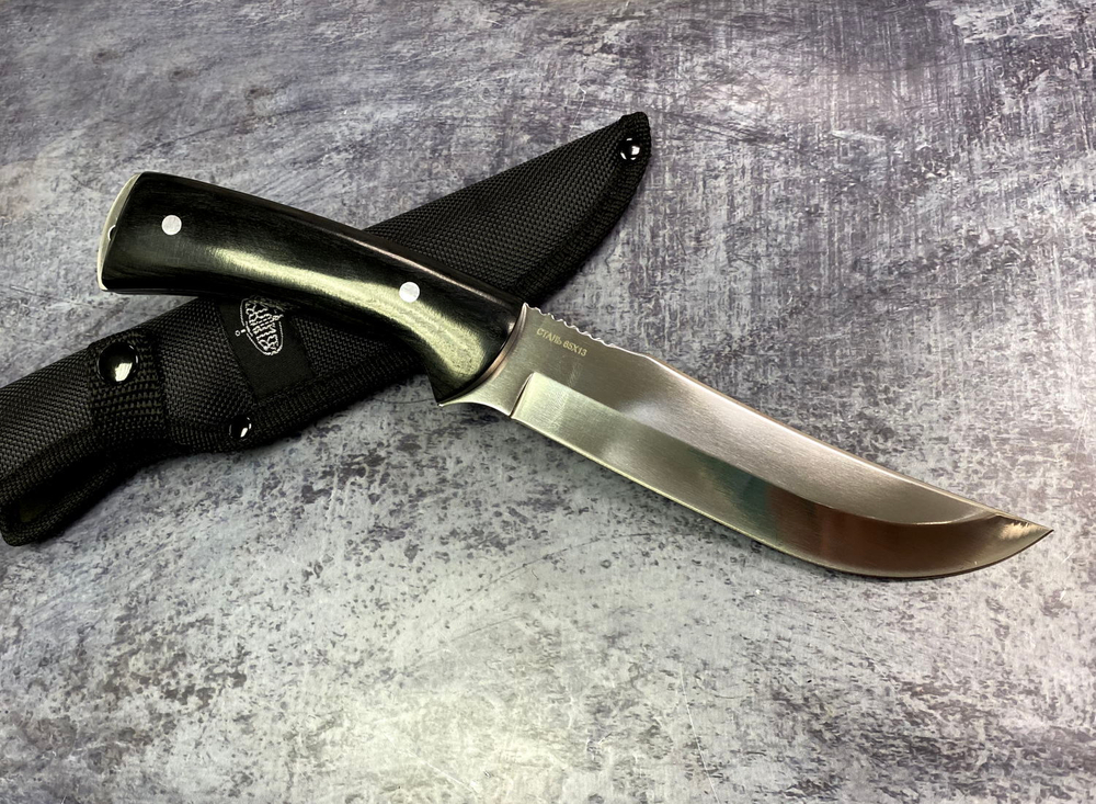 Нож цельнометаллический с гравировкой, сталь 65х13 Витязь, B5430
