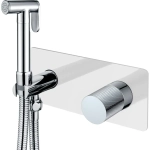 Гигиенический душ Boheme Stick 127-WCR.2 со смесителем, С ВНУТРЕННЕЙ ЧАСТЬЮ, white, touch chrome