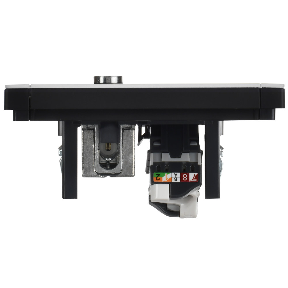 FORTE&PIANO Розетка двойная TV+RJ45 кат.5E FP236M металл белый IEK
