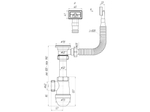Сифон АНИ Пласт ANI С0140S 1.1/2"*40 с гибким квадратным переливом