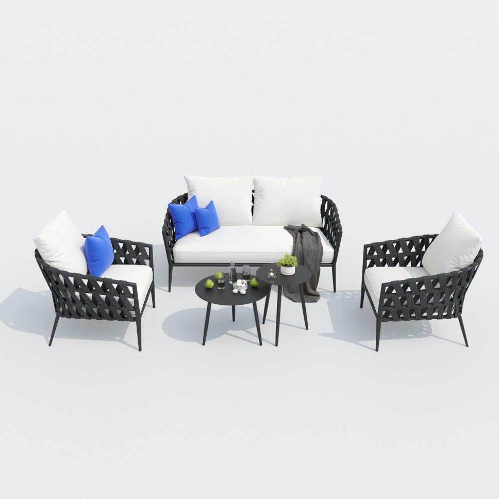 Лаунж зона Ideal Patio ФИАММА белая - каркас карбон