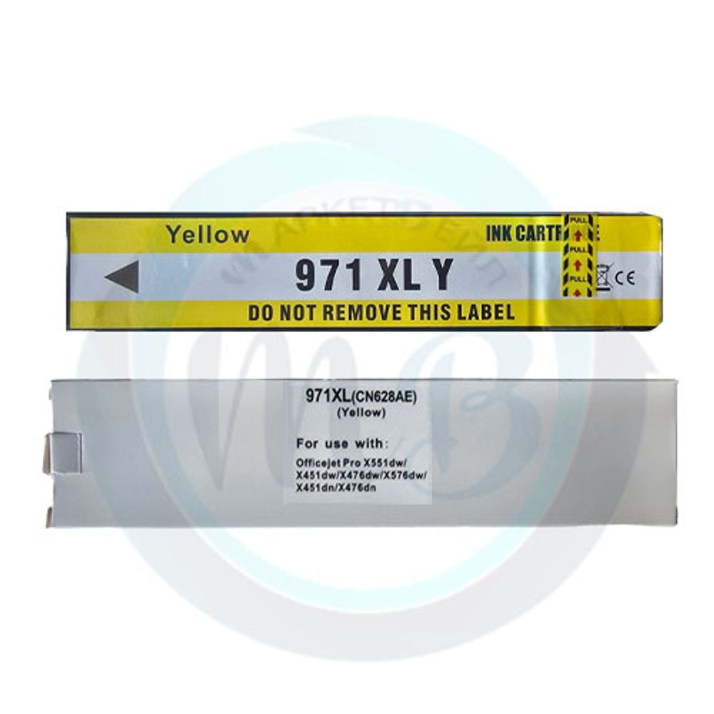 Картридж AQ, аналог HP CN628AE 971XL для Officejet Pro-X451/476/551/576, Yellow