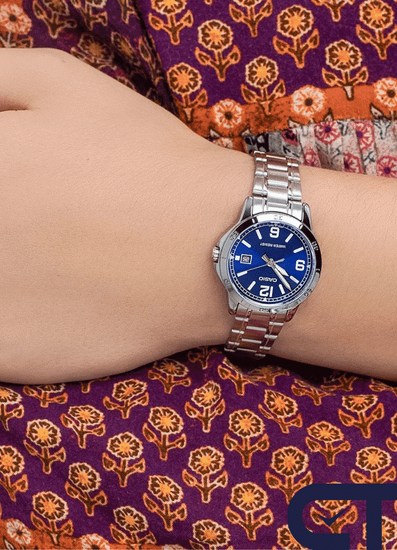 Casio LTP-1215A-2A — женские часы с синим циферблатом