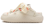 URTA Paramecium Series "Washed Halfway" Dopamine Dressing Mules Puffy Shoes White