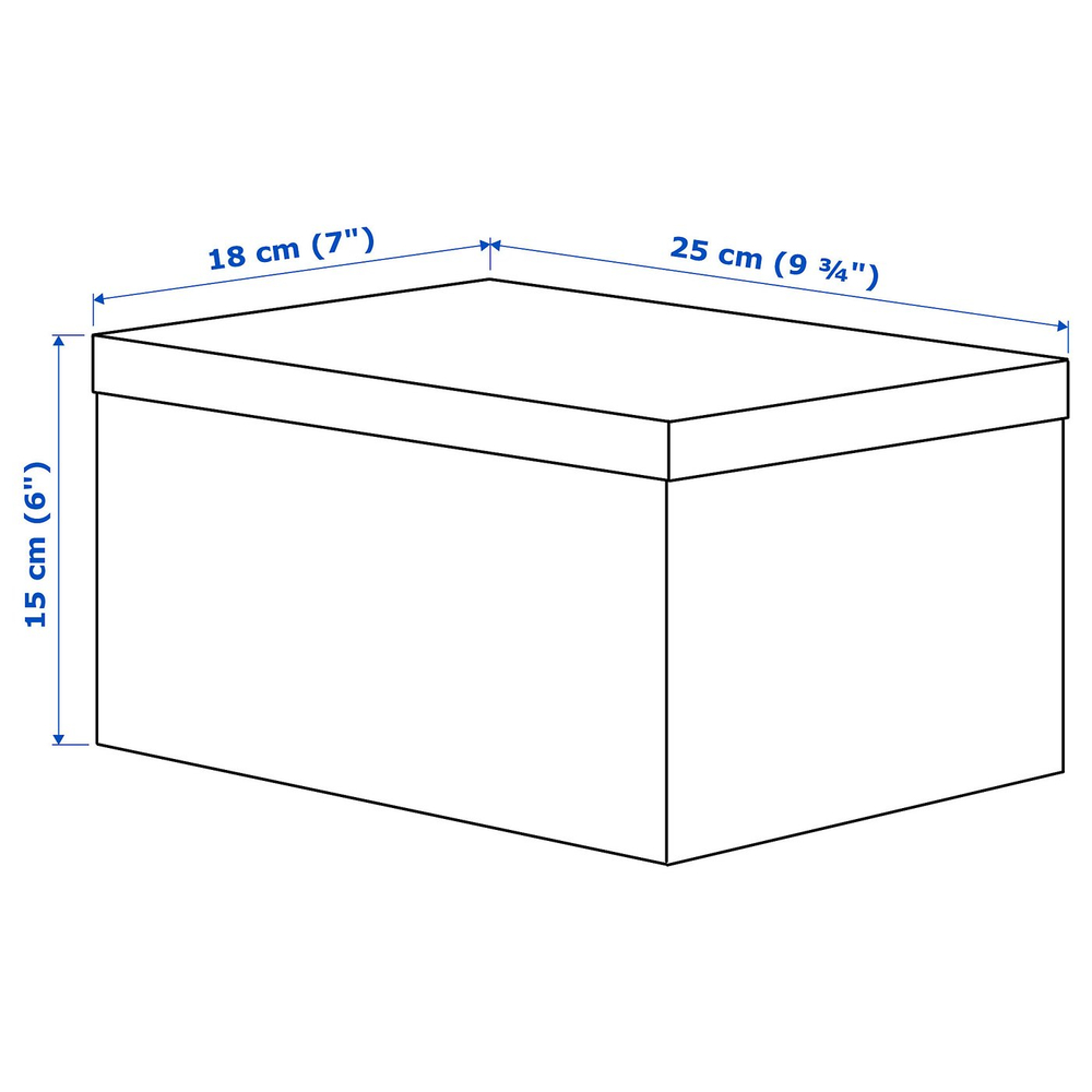 IKEA GJÄTTA  (ИКЕА ГЙЭТТА)  -  Коробка с крышкой - бархат светло-серая 18x25x15 см