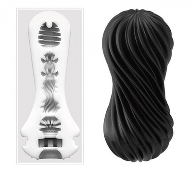 Мастурбатор TENGA FLEX Rocky Black (Цвет: черный)