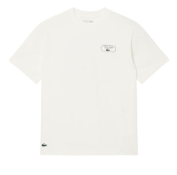 Мужская теннисная футболка Lacoste Ultra Dry Tennis Heritage Graphic - white