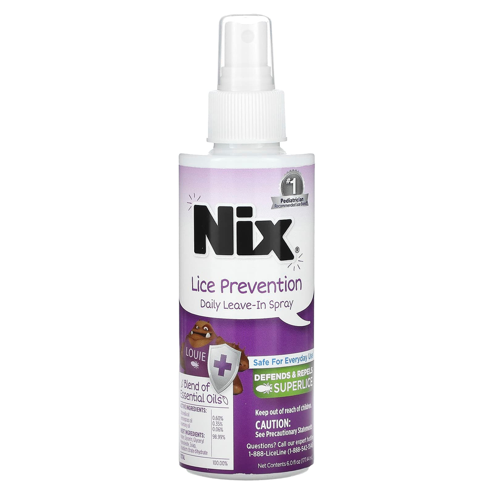 Nix, Lice warning, спрей для ежедневной поддержки, 177,44 мл (6 жидк. унций)