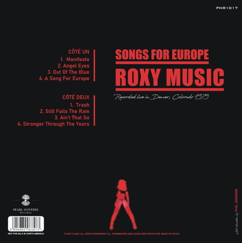 Roxy Music / Songs For Europe (Live Radio Broadcast)(Clear Vinyl)(LP)
