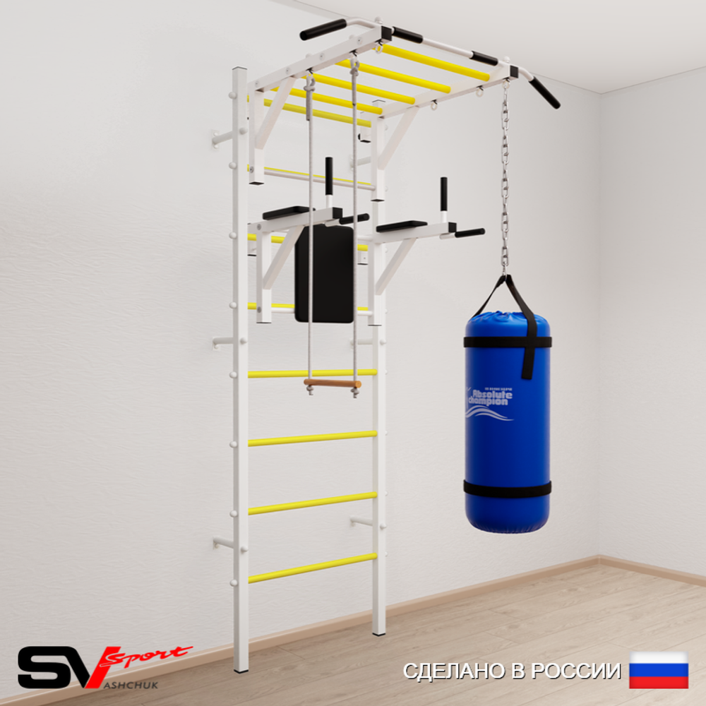 Шведская стенка Sv Sport 5433 (Турник рукоход/Брусья/Трапеция/Цепь/Мешок 30кг)