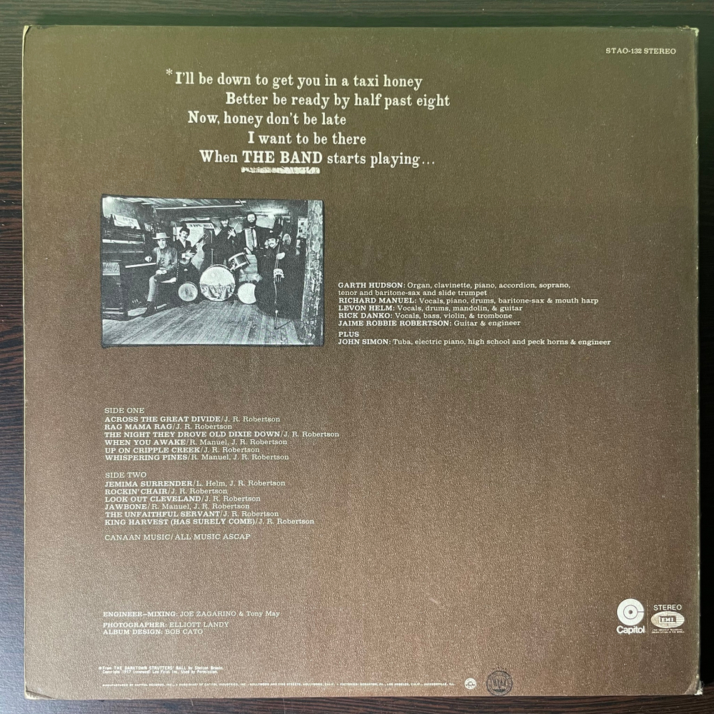 The Band ‎– The Band (США 1969г.)