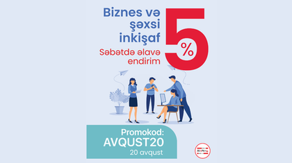 Biznes və şəxsi inkişaf kitablarına əlavə 5% endirim!