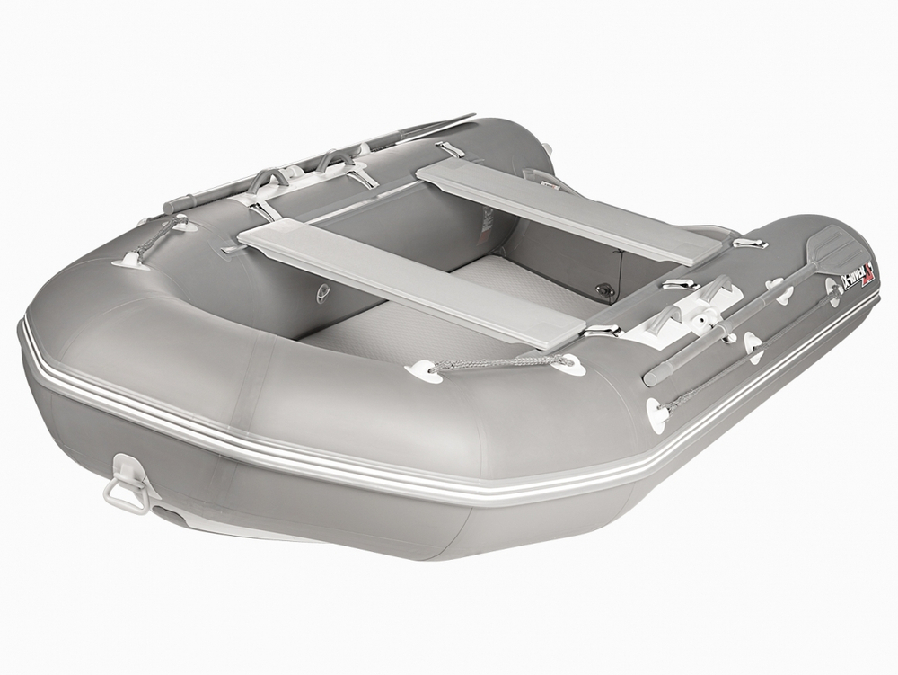 Лодка ПВХ X-River Rocky 375 НДВД + усиленное дно и баллон, красно-черный/фурнитура черная