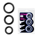 Набор из 3 эрекционных колец 3,3см, 3,8см и 4,3см Baile Titan BI-210143