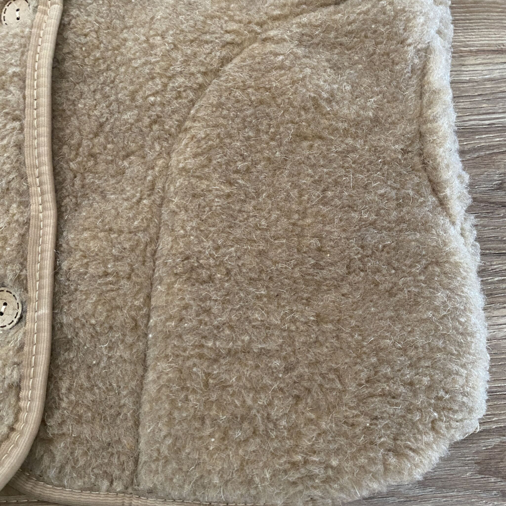 Жилет из овечьей шерсти / Шерстяной жилет / Подарок (62 / коричневый )