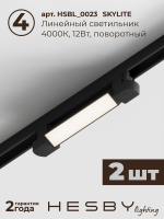 Комплект трековый Hesby Lighting No1 однофазная накладная Skylite HSBL_kompl_S001_NI1B4K