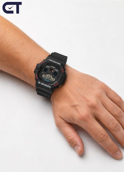 Casio DW-5900U-1DR мужские часы — классические G-SHOCK с тройным графическим дисплеем