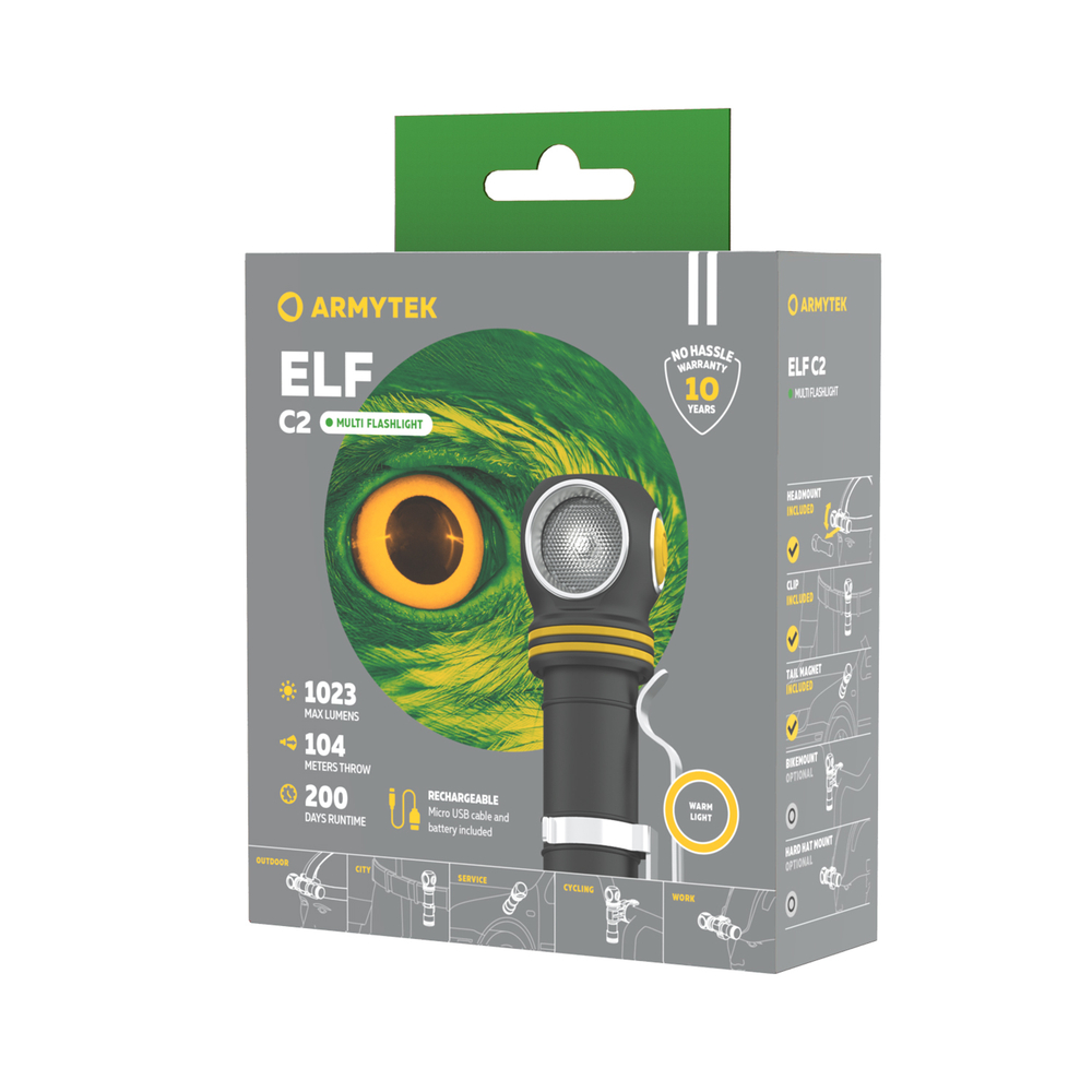 Фонарь Armytek Elf C2 Micro-USB Warm