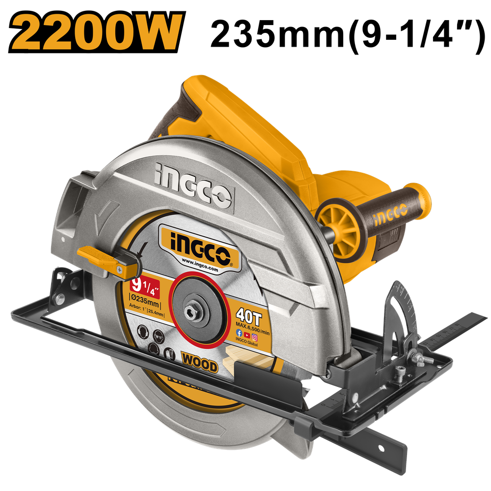 Циркулярная пила INGCO CS23522 INDUSTRIAL 235х25,4 мм 2,2 кВт