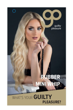 Чёрная мини-плеть из резины Rubber Mini Whip - 22 см. (Цвет: черный)