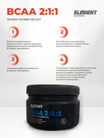 Аминокислоты Element Sport BCAA 2:1:1 (БЦАА) Ананас, 150 г / 30 порций
