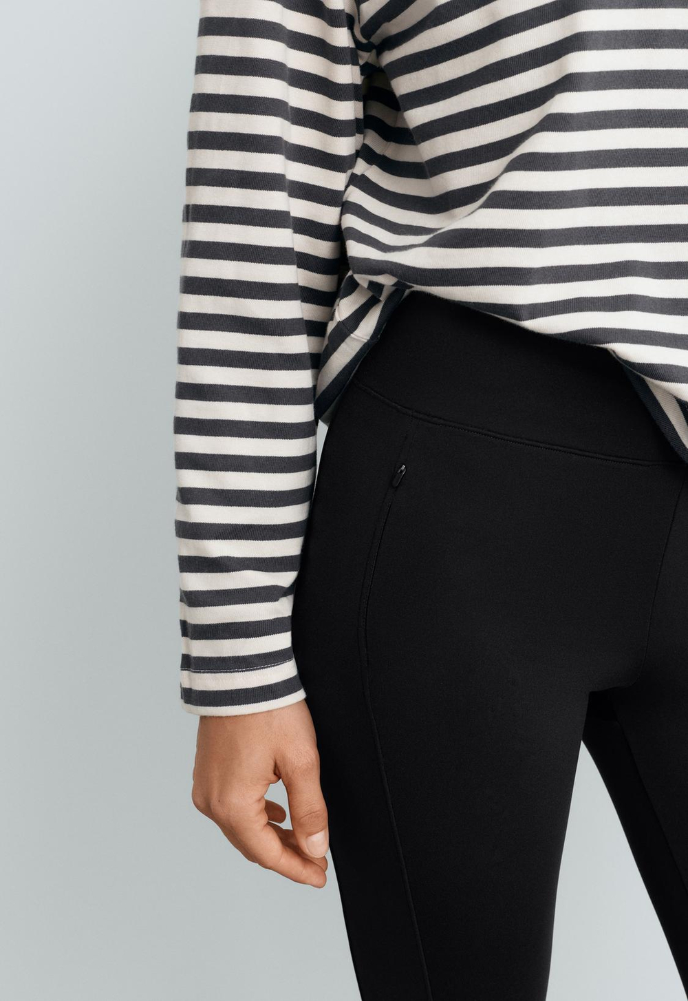 OYSHO Легинсы длиной до щиколотки High rise Warm, 70 см, черный