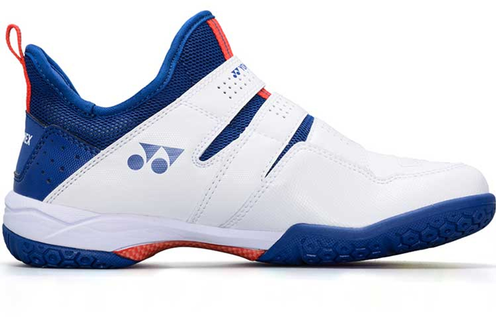 YONEX Power Cushion Comfortable Round Toe Cushioning Lightweight Low top Badminton Shoes Unisex White Blue