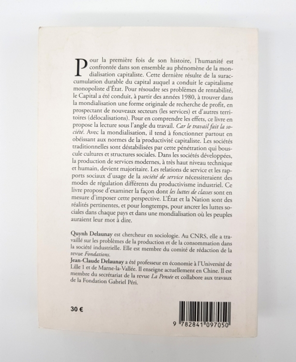 "Lire le capitalisme contemporain: essai sur la socicle." Jean-Claude Delaunay