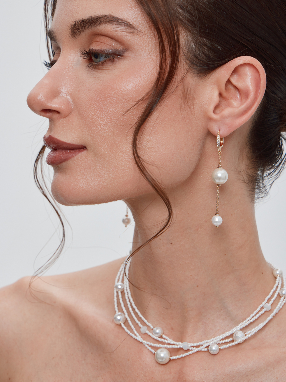 91004442 Серьги Selena Pearls