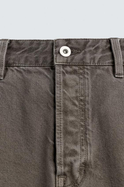 ZARA ДЖИНСЫ STRAIGHT FIT, ЗЕЛЕНЫЙ/СЕРЫЙ