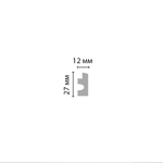 Молдинг Decomaster ECO LINE D316-2-82 27х12х2900 мм дерево