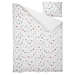 IKEA NATTSLÄNDA  (ИКЕА НАТТСЛЭНДА)  -  Пододеяльник и наволочка - цветочный узор разноцветный 150x200/50x60 см