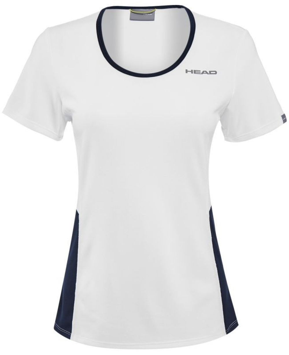 Женская теннисная футболка Head Club Tech T-Shirt W - white/dark blue