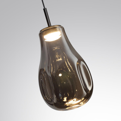 5098/4LC PENDANT ODL25 365 черный/дымчатый/металл/стекло Подвес LED 4W 4000K 388Лм NAVE