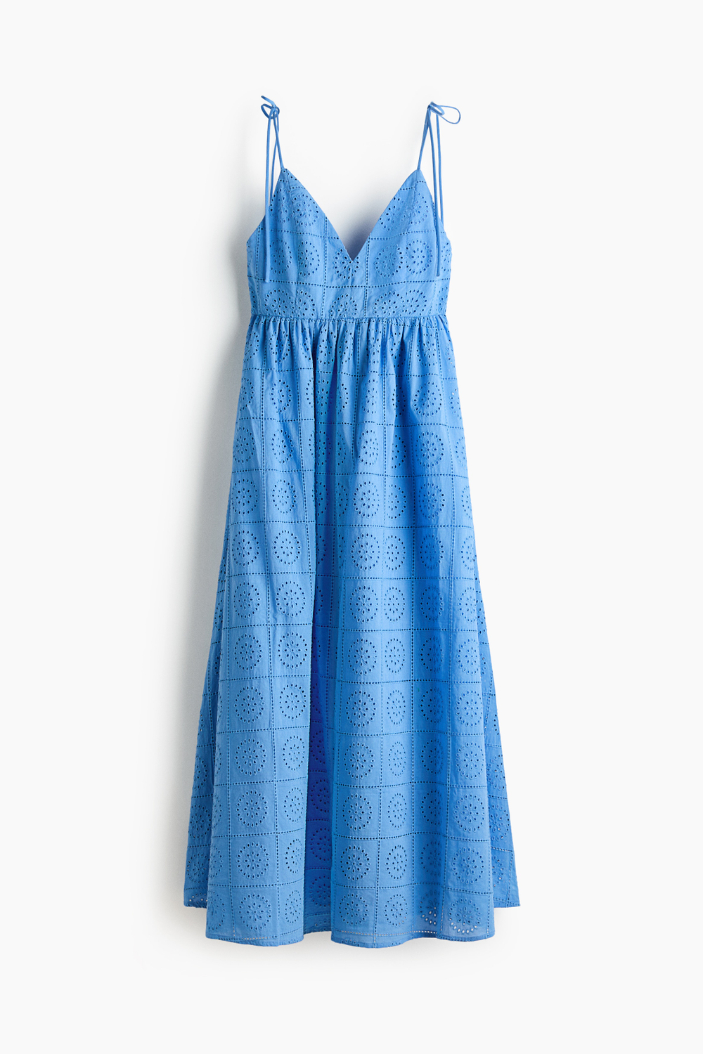 Длинное платье с вышивкой — без рукавов - H&M