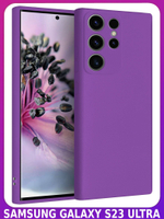 Мягкий Soft Touch чехол из силикона для SAMSUNG GALAXY S23 ULTRA с бархатной подкладкой