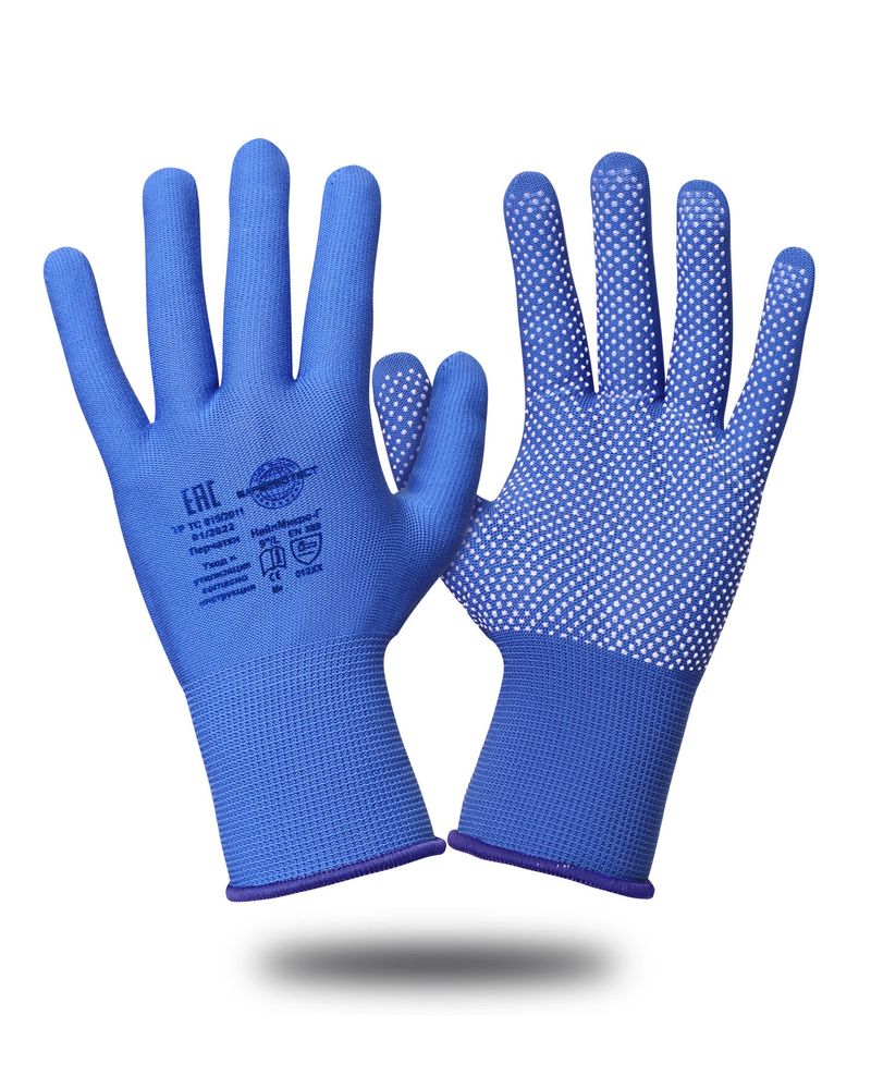 Перчатки Safeprotect НейпМикро-Г (нейлон+ПВХ-микроточка, голубой) Перчатки Safeprotect НейпМикро-Г (нейлон+ПВХ-микроточка, голубой)