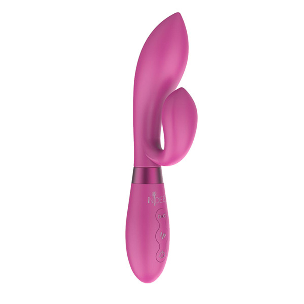 Малиновый вибратор-кролик 21,5см Indeep Juna Magenta