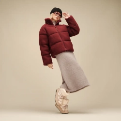 UGG Стеганая вязаная куртка, бордовый